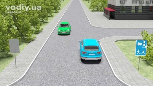 Дорожній знак 5.34 «Житлова зона», рух автомобілів у житловій зоні, обмеження швидкості руху транспортних засобів.