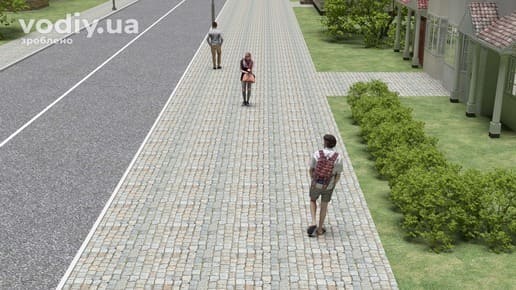 Рух пішоходів по тротуару, правила дорожнього руху для пішоходів у населеному пункті.