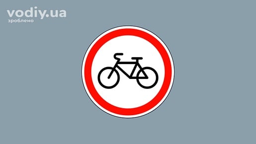 Дорожній знак 3.8 «Рух на велосипедах заборонено»