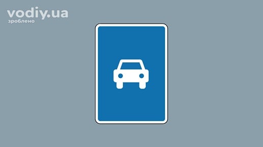 Дорожній знак 5.3 «Дорога для автомобілів»