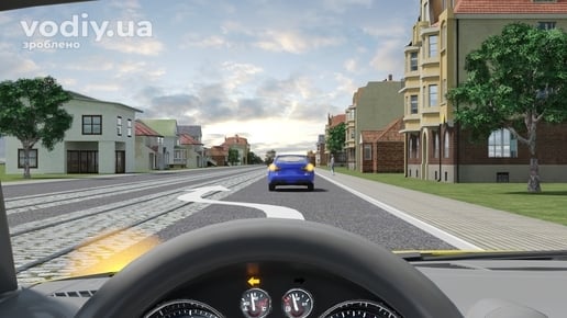 Виїзд на трамвайну колію попутного напрямку для об'їзду або випередження, пункт 11.8 ПДР України