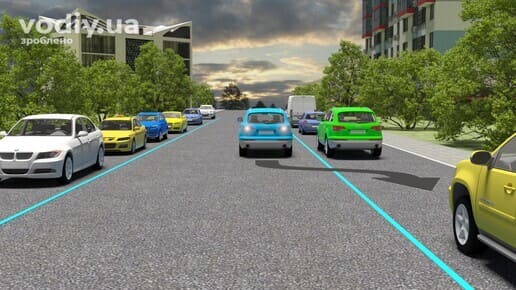 Виконання зупинки та паркування біля правого краю проїзної частини, використання покажчиків повороту при маневруванні.